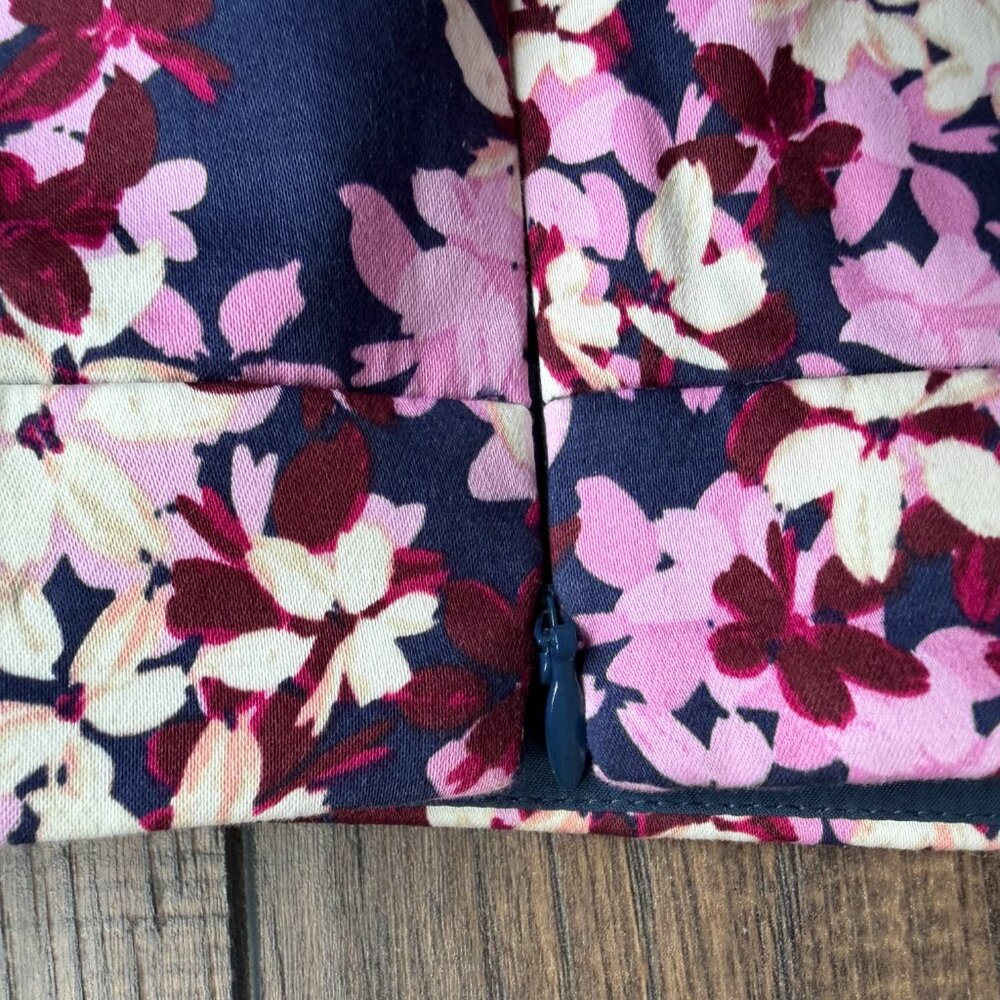 J. Crew Floral Pencil Skirt - Pink and Navy - Picture 6 of 7